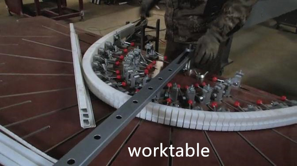 Worktable of PVC Window Bending Machine Worktable of PVC Window Bending Machine