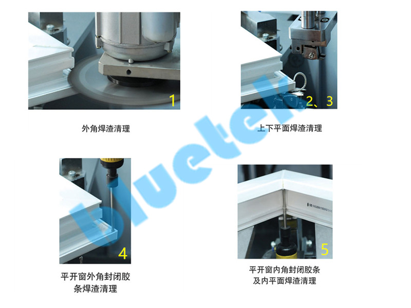 5 Tools PVC Window CNC Corner Cleaning Machine 5 Tools PVC Window CNC Corner Cleaning Machine