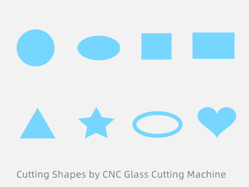 Glass Shapes of CNC Automatic Glass Cutting Machine Glass Shapes of CNC Automatic Glass Cutting Machine