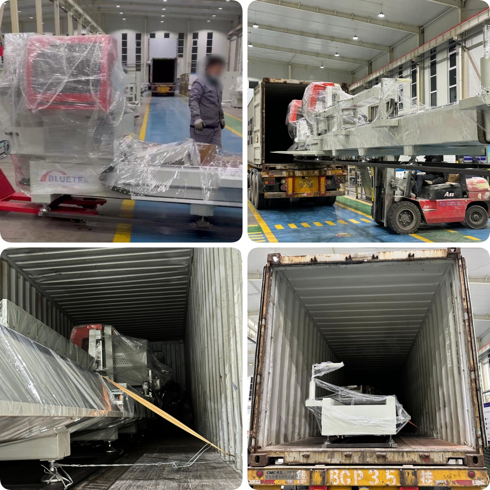 Delivery of Aluminum Curtain Wall Cutting Machine, Arbitrary Angle Cutting Saw Delivery of Aluminum Curtain Wall Cutting Machine, Arbitrary Angle Cutting Saw