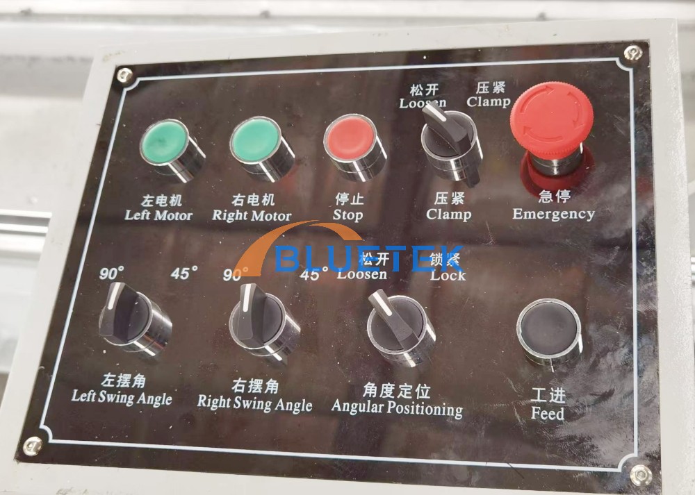 Control panel of PVC Window Double Miter Cutting Saw Control panel of PVC Window Double Miter Cutting Saw